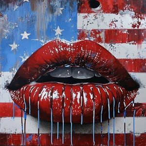 American pride Lips 20 oz tumbler